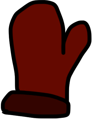 a red mitten